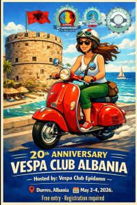 Vespa találkozó Albánia 2026